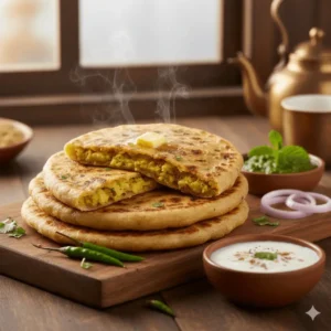 Authentic Aloo Paratha - Spiced Potato Stuffed Flatbread